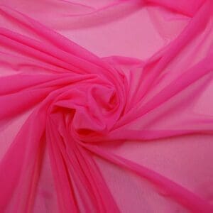 Body Netting Fabric Stretch Plain Cerise