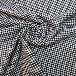 Suiting Fabric Another Classic Dog Tooth Check Black White