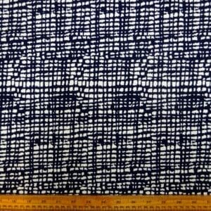 T-Shirting Fabric Seedie Lattice Navy