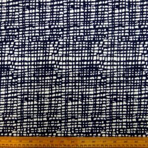 T-Shirting Fabric Seedie Lattice Navy