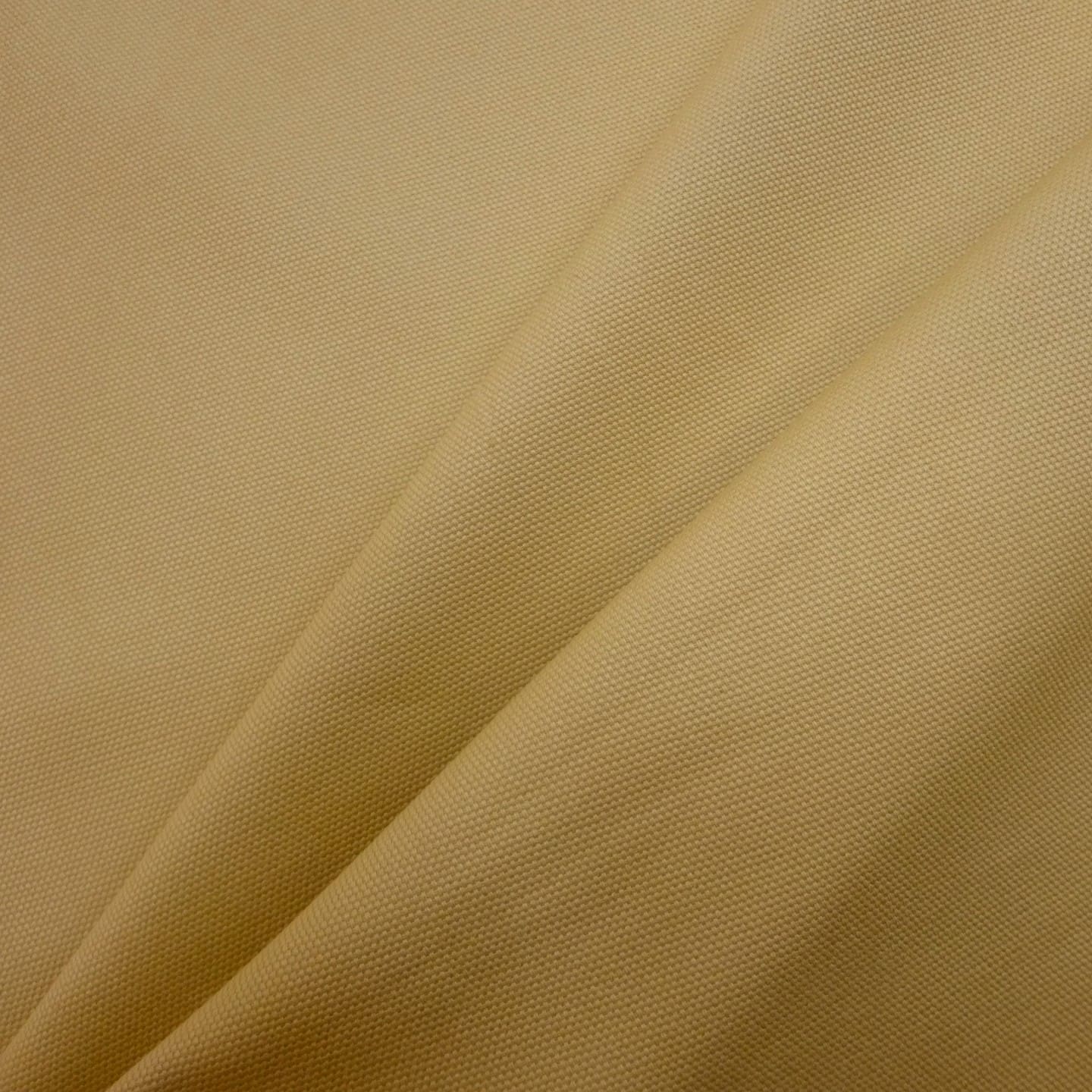 Canvas Fabric Plain Dark Vanilla