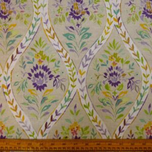 Cotton Canvas Fabric Floral Berwick Bouquet Floral Multi