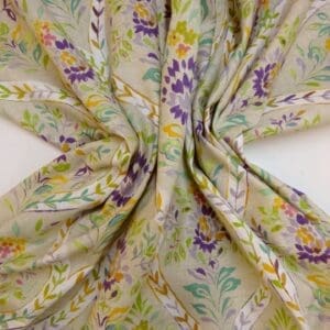 Cotton Canvas Fabric Floral Berwick Bouquet Floral Multi
