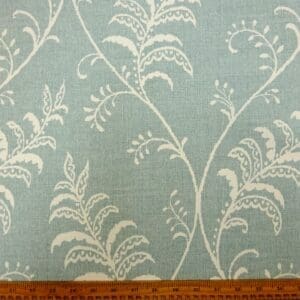 Cotton Canvas Fabric Ventnor Vines Duck Egg