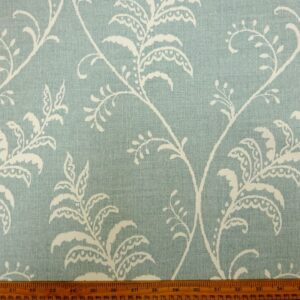 Cotton Canvas Fabric Ventnor Vines Duck Egg