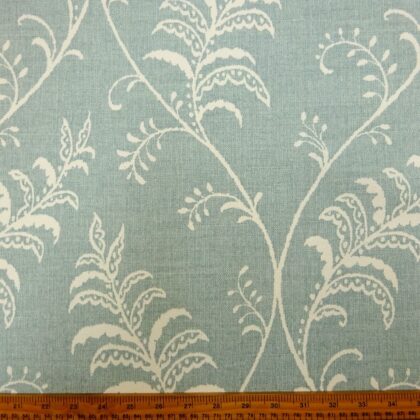 Cotton Canvas Fabric Ventnor Vines Duck Egg