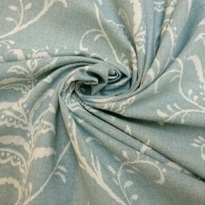 Cotton Canvas Fabric Ventnor Vines Duck Egg