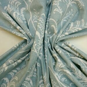 Cotton Canvas Fabric Ventnor Vines Duck Egg