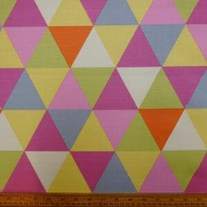 Cotton Canvas Fabric Sugar Pyramids Multi