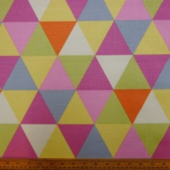 Cotton Canvas Fabric Sugar Pyramids Multi