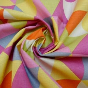 Cotton Canvas Fabric Sugar Pyramids Multi