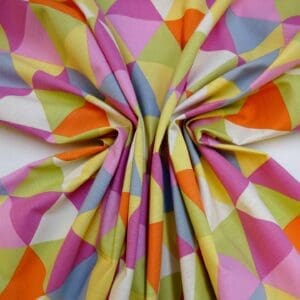 Cotton Canvas Fabric Sugar Pyramids Multi