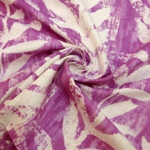 Cotton Canvas Fabric Floral Portmeirion Palms Grape