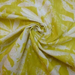 Cotton Canvas Fabric Floral Portmeirion Palms Lime