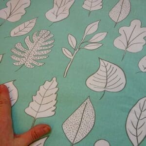Cotton Canvas Fabric Floral Leaf Collective Spearmint