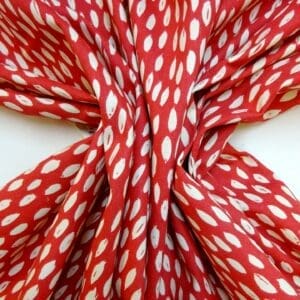 Cotton Canvas Fabric Scarborough Seeds Ruby