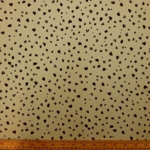 Crepe De Chine Fabric Small Spotted Genet Beige Black
