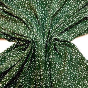 Crepe De Chine Fabric Coconut Sprinkles Green