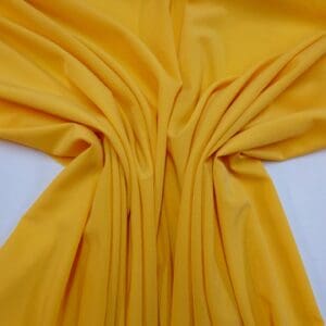 Crepe Fabric Soft Flow Sea Wave Crinkle Yellow