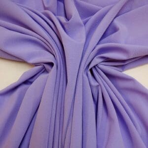 Crepe Fabric Soft Flow Sea Wave Crinkle Lilac Mauve