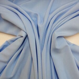 Crepe Fabric Soft Flow Sea Wave Crinkle Sky Blue