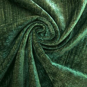 Curtain Upholstery Fabric Chenille Racing Green
