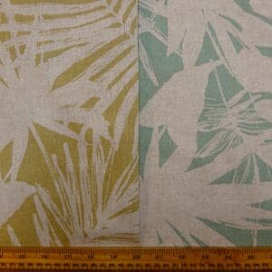 Curtain Fabric Hopsack Linen Look Kentucky Leaf