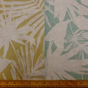 Curtain Fabric Hopsack Linen Look Kentucky Leaf