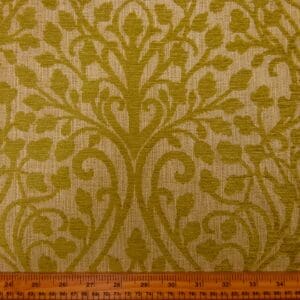 Curtain Upholstery Fabric Tapestry Vine Leaves Chartreuse