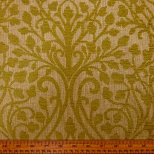 Curtain Upholstery Fabric Tapestry Vine Leaves Chartreuse
