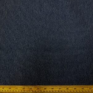 Denim Fabric Stretch Rib Pin Stripe Indigo