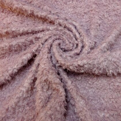 Faux Fur Fabric Curly Mavis Mauve