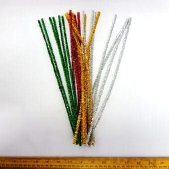 Pipe Cleaners 30cm Glitter Mixed Assorted