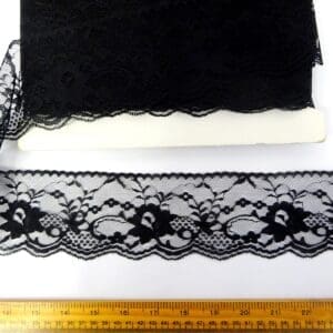 Lace Trimming New York 75mm Wide Black