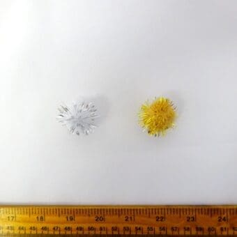 Metallic Pom Poms 2cm Wide