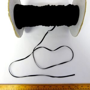 Suede Thonging 3mm Flat Black