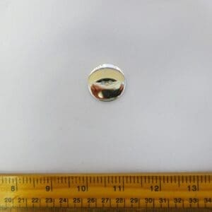 Fish Eye Button 30mm Silver Code Jam