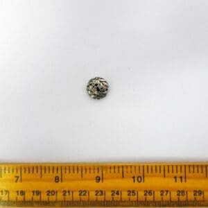 Buttons 15mm 2 Hole Code Jam Silver Leaf