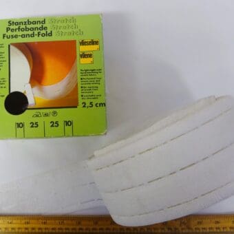 Waist Band Interfacing Stretch Fold A Band Vilene White 25mm