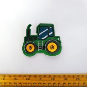 Sew On Motif Patch Tractor Green