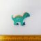 Sew On Motif Patch Dinosaur Green