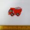Sew On Motif Patch Dumper Truck Red