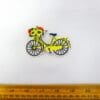 Sew On Motif Patch Yellow Bicycle
