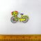 Sew On Motif Patch Yellow Bicycle