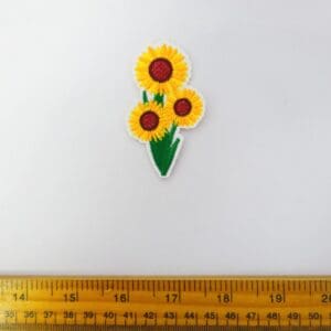 Sew On Motif Patch Sunflowers Yellow