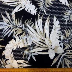 T-Shirting Jersey Fabric Embossed Effect Rhodes Rituals Black