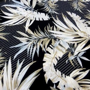 T-Shirting Jersey Fabric Embossed Effect Rhodes Rituals Black