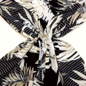 T-Shirting Jersey Fabric Embossed Effect Rhodes Rituals Black