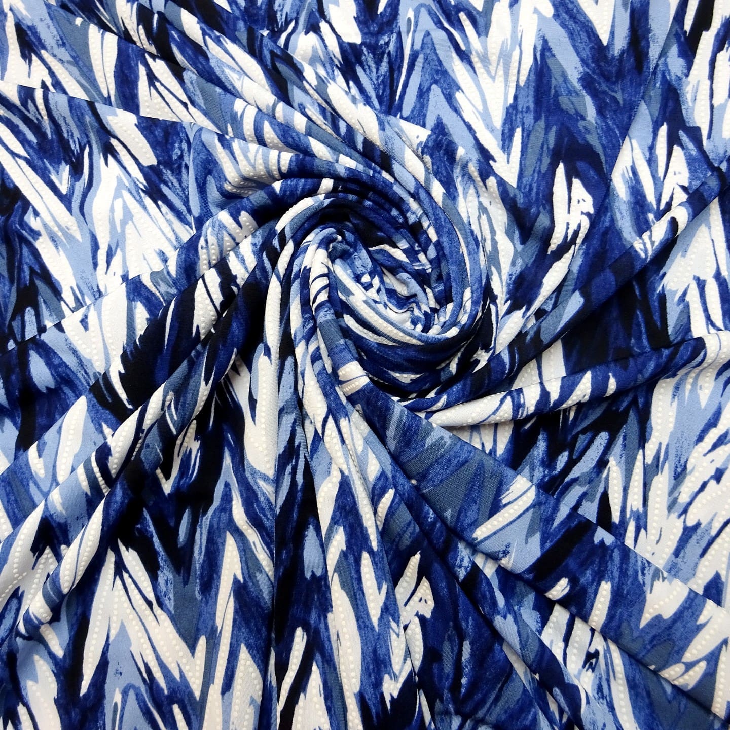 T-Shirting Jersey Fabric Embossed Effect Naxos Nights Blue