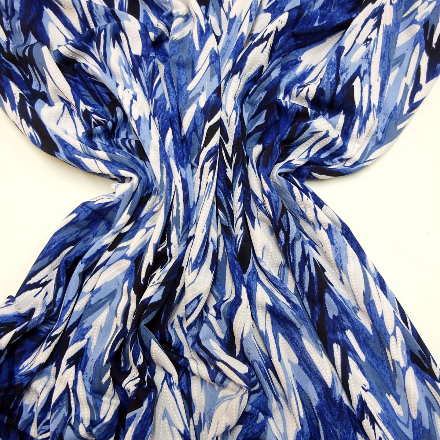 T-Shirting Jersey Fabric Embossed Effect Naxos Nights Blue